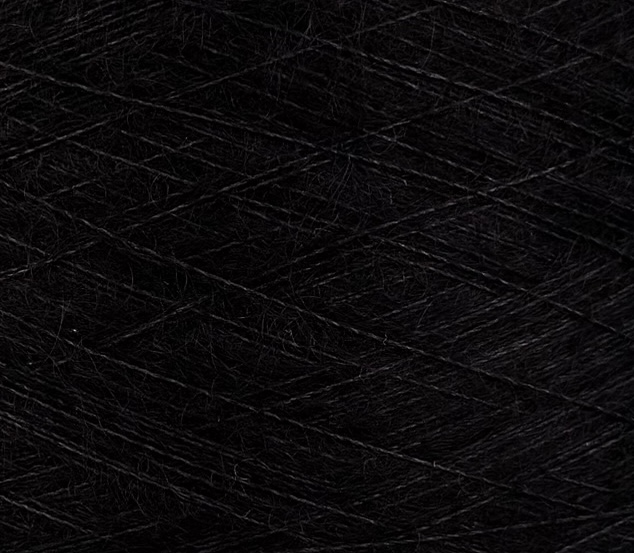 Manifattura Sesia Art. Paris Nm 15.000 – Garn 60 % Super Kid Mohair RMS 40 % Mulberry Seide col. Schwarz 0067